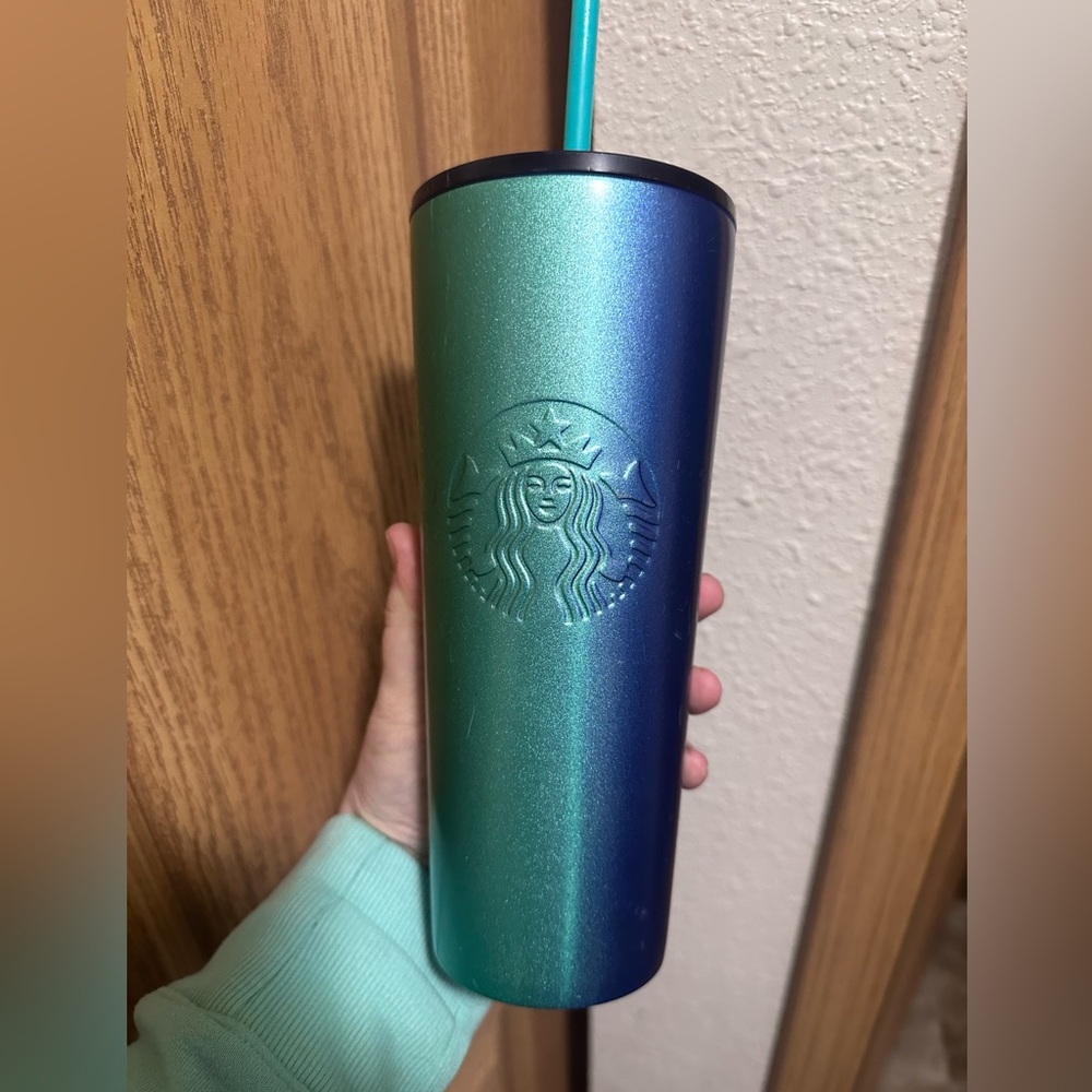 Starbucks Blue and Green Tumbler